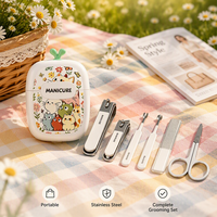 Kit d'outils professionnels de manucure pour nail art, personnalisable OEM/ODM, kit de soin des cuticules, ensemble de manucure mignon pour la maison, cadeau