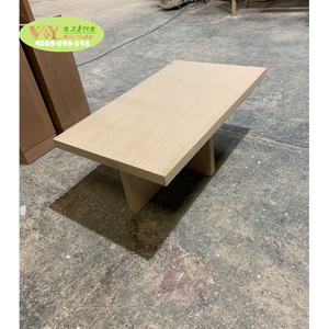 Tavolino quadrato su misura e <span class=keywords><strong>rettangolare</strong></span> in rovere bianco stile rustico e moderno mobili in legno massiccio - Product Image 1