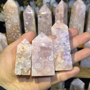 Vente en gros de cristaux naturels de haute qualité polis, pointe d'améthyste <span class=keywords><strong>rose</strong></span> Druzy avec décoration de géode de quartz - Product Image 2