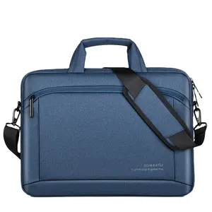 Colorful Design Computer Handbag Black White Men Bag Business Waterproof Soft Sided Leather Messenger Briefcase Laptop