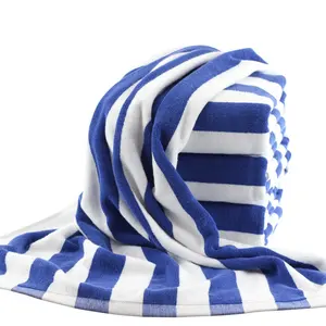 Factory 32S 100%Cotton Large Beach Towel Striped Pool Towel