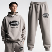 Ensemble sweat à capuche et pantalon large brodé en chenille personnalisé pour homme, sans minimum de commande