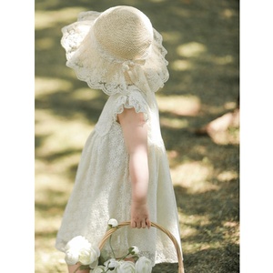 Vêtements d'été pour filles, vêtements pour enfants, col rond, sans manches, en dentelle, <span class=keywords><strong>Boutique</strong></span>, robes princesse à fleurs pour bébés filles, vente en gros - Product Image 5
