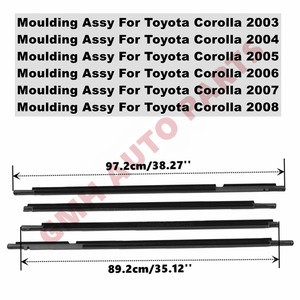 Joint d'étanchéité de vitre de fenêtre pour <span class=keywords><strong>Toyota</strong></span> <span class=keywords><strong>Corolla</strong></span> 2003-2008 #   75710/75720-02120 75730/75740-02110 - Product Image 3