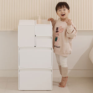 Boîte de rangement Plafarm Souffle type D, armoire modulaire empilable en plastique, organisateur de jouets pour enfants, organisateur de maison, modèle multi-niveaux DIY pour gagner de la place - Product Image 2