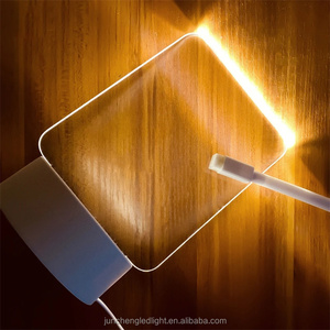 Cảm ứng cảm biến 3D <span class=keywords><strong>LED</strong></span> bằng văn bản Hội Đồng Quản Trị 7 màu sắc thay đổi trống Acrylic xóa được Lưu ý Hội Đồng Quản trị USB <span class=keywords><strong>LED</strong></span> ánh sáng ban đêm với cơ sở màu đen - Product Image 1