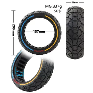 Для Dualtron Mini электрические скутеры AMITOR 8,5*2,5 8,5*3 внедорожная сплошная шина с красным кругом бескамерная резиновая шина