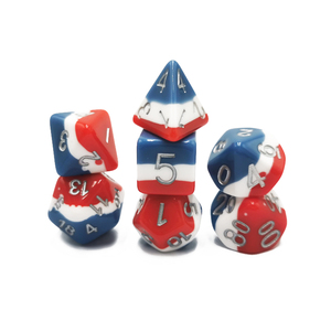 Dés polyédriques superposés personnalisés 4 couleurs, vente en gros, ensemble de dés DND pour Noël - Product Image 4