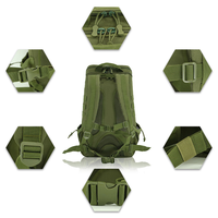 Sac à dos médical tactique unisexe pour l'extérieur, trousse de premiers soins avec fonction antivol pour les voyages et les sports de plein air - Doublure en PVC