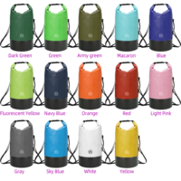 Sac étanche 500D PVC pour camping, randonnée, sports nautiques, kayak, bateau, sac à dos, 2L, 5L, 10L, 15L, 20L, 30L
