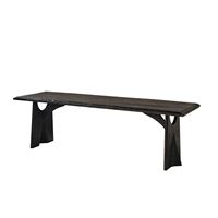 Ensemble de table à manger en bois massif Wabi-Sabi, table rectangulaire pour salle à manger, restaurant, hôtel, maison d'hôtes