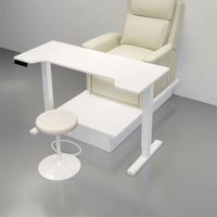 Table de manucure électrique réglable moderne et minimaliste, station de pédicure populaire, ensemble chaise et bureau pour soins des pieds pour salon