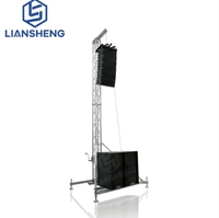 Altavoz de matriz de línea de alta calidad, armazón de aluminio, torre de escenario, armazón de espiga con Base