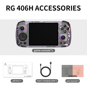 For RG406H Handheld Game Console 4 Inch IPS Touch Screen Android 13 Hall Joystick RGB <b>Lighting</b> Portable Retro <b>Gaming</b> Wi-Fi - Product Image 4