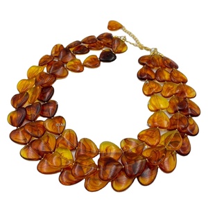 การออกแบบที่ไม่ซ้ํากันขายส่งโบฮีเมียนเพิร์ลสายรุ้งลูกปัดสร้อยคออะคริลิคเรซิ่น Handmade ไหปลาร้าโซ่ผู้หญิงแฟชั่นเครื่องประดับ - Product Image 1