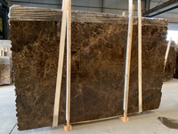 Dalles de marbre brun Emperador foncé espagnol polies en usine pour carreaux muraux, carreaux de sol, comptoirs, tables à manger, découpées sur mesure