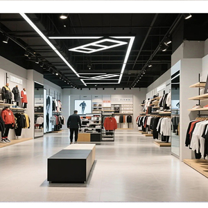 Espositore per Negozio di Abbigliamento Maschile, Scaffalatura Nera per Negozio di Scarpe - Product Image 2