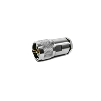Connecteur mâle droit PL259 UHF de haute qualité à sertir et à souder pour câble coaxial RG6 LMR300 5D-FB pour radio sans fil