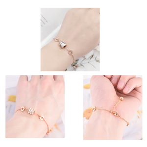 Pulsera de Acero Inoxidable con Cuentas de la Suerte de Tres Vueltas de la Vida, con Diamantes, Regalos de Confesión, Gran Venta - Product Image 4
