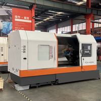 Centre de tournage CNC TCK63 GSK de haute précision, machine d'alimentation automatique à 2 axes, tour horizontal