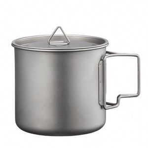 Taza de Agua de Titanio Puro, Taza de Té de Una Sola Capa para Acampar al Aire Libre, Taza de Titanio Plegable Portátil para Acampar, Diseño y Logotipo Personalizados - Product Image 1