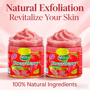 Gommage Nettoyant Éclaircissant et Hydratant à la Vitamine de Fraise, Exfoliant et Blanchissant, Meilleure Vente, 650g - Product Image 2