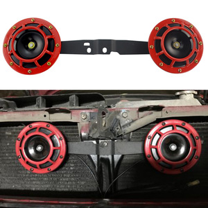 Poyracing 12V Car Horn Dual Red Cone High Low Tone With Relay <b>Bracket</b> For Subaru Impreza WRX STi - Product Image 5