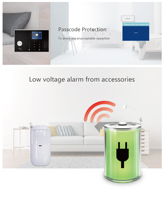 Kit Système d'Alarme Tuya WiFi 4G CID avec Écran 2,4 Pouces, Pack Antivol Domestique avec Capteur de Mouvement PIR et Capteur de Porte