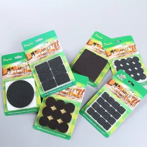 แผ่นรองขาเก้าอี้ทรงกลมแบบติดเอง ป้องกันพื้น ทำจากผ้าสักหลาดและอีวีเอ ผลิตในจีน - Product Image 1