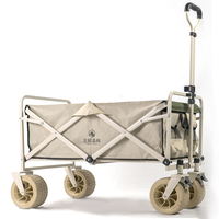 Chariot de camping pliable d'extérieur, chariot de pique-nique, chariot de transport portable pour sorties et camping