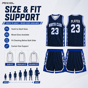 Tenues de basketball personnalisées Poxiol : Ensemble maillot et short sublimés avec logo, nom et numéro d'équipe pour les commandes en gros des équipes scolaires, des clubs et des équipes jeunes. - Product Image 4