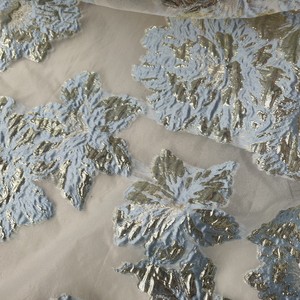 <span class=keywords><strong>Tessuto</strong></span> jacquard precio de fábrica Jacquard flor organza tela de gasa tela Jacquard metálica - Product Image 5