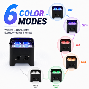 ไฟพาร์ LED ไร้สาย DMX ขนาดเล็ก 4x18W RGBWA+UV ใช้แบตเตอรี่ สำหรับงานปาร์ตี้และเวที - Product Image 5