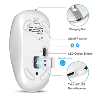Souris sans fil 2.4G 2 modes 4D 1600DPI souris de jeu sans fil bon marché OEM souris BT de jeu sans fil filaire personnalisée
