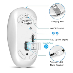 2.4G 2 Chế Độ Chuột Không Dây <span class=keywords><strong>4D</strong></span> 1600DPI Giá Rẻ Không Dây Gamer Chuột OEM Tùy Chỉnh Có Dây Chơi Game Không Dây Bt Chuột - Product Image 6