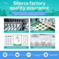 Tampons de coton cosmétiques ronds écologiques OEM/ODM 1 couche 220 g/m² avec logo personnalisé pour application humide et outils de démaquillage