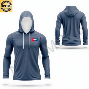 Chemise de pêche personnalisée UPF50 Protection solaire Camouflage Manches longues à capuche Séchage rapide Anti-UV Vêtements de pêche en plein air - Product Image 5