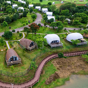 Carpa de Resort Personalizada con Estructura de Acero, Tela Oxford, Carcasa Rígida, Una Habitación, Cuatro Estaciones, con Balcón de Vidrio - Product Image 4
