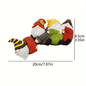JUXINDA Figurine de Père Noël en résine pour décorations de Noël d'intérieur, décoration de Noël classique pour la maison et la boutique - Product Image 2