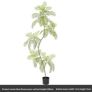 Fuhong Jacaranda, arbre artificiel d'intérieur de type zen chinois, olivier, bambou, plante verte en pot, écologique, <span class=keywords><strong>110</strong></span>-200 cm, occasion à domicile - Product Image 6