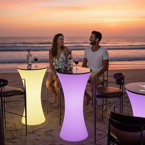 Table de bar lumineuse à LED RGB 16 couleurs, étanche IP65, usage commercial pour hôtels, événements en plein air et discothèques - Product Image 2