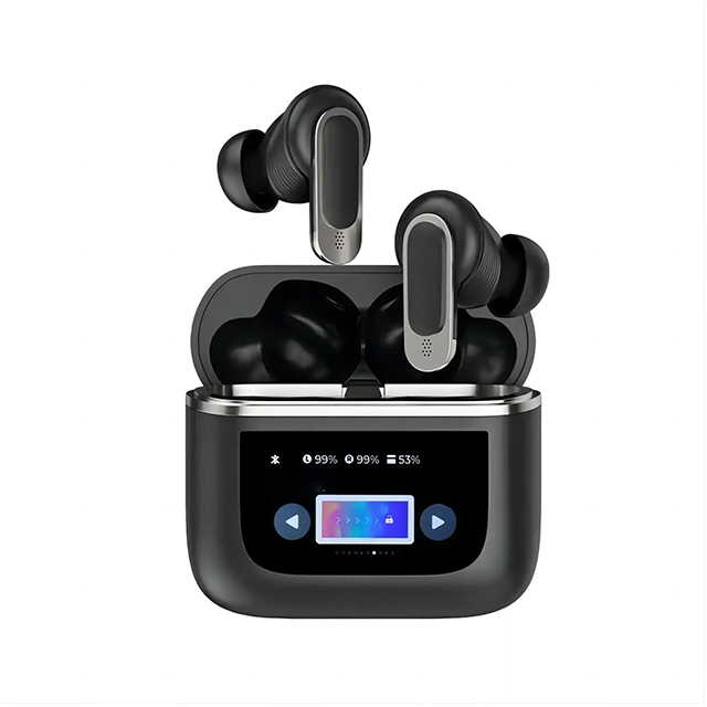 V8 ANC Wireless In-Ear TWS Earbuds LCD Full-Color Smart Touch Screen Noise Reduction IPX5 Waterproof V5.3 for Sports