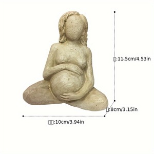 Statua in Resina Meiyu, Scultura in Argilla, Ornamento Madre che Cura il Bambino, Articolo per la Gravidanza, Decorazione d'Interni, Arredamento Casa - Product Image 4