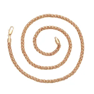 46236 xuping fashion gold chain necklaces simple 18k gold plated big chain necklaces