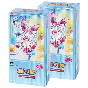 HCY Pokémon TCG Versión China Gem Pack Vol.2 Sylveon Caja <span class=keywords><strong>de</strong></span> Sobres Temática Oficial Cartas Coleccionables <span class=keywords><strong>de</strong></span> Intercambio CARD Plástico Cemento - Product Image 1
