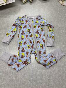 Versandfertige Jungenkleidung Babykleidung Bambus-Baby-Strampler mit Reißverschluss Schlafanzüge für Kinder Mystery Box/Überraschungsbox - Product Image 4