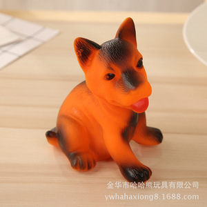 Juguete chirriante para mascotas, juguete masticable para cachorros, 10cm, PVC, color naranja, para interiores - Product Image 3