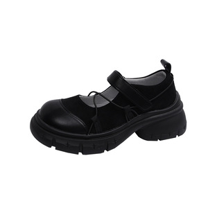Nouvelles Chaussures Élégantes Rétro Style Ballet pour Femme, Été, à Fermeture Velcro, Bout Peu Profond, avec Talon Épais Rehaussant et Léger - Product Image 5