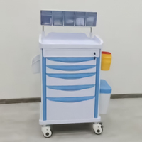 Chariot médical ABS pour équipement d'anesthésie hospitalier, construction métallique durable, fournisseur direct d'usine
