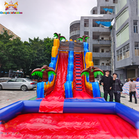 Toboggan aquatique gonflable en PVC GMY Commercial avec pompe à air double canal pour usage scolaire, public, jardin, éducatif et résidentiel